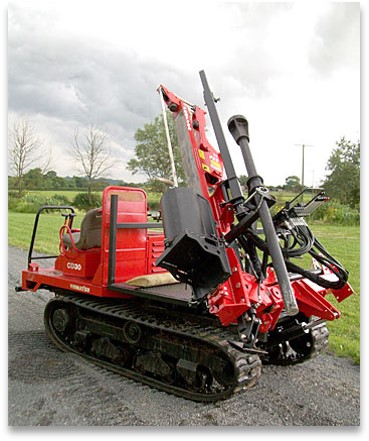 Tractor used for training mechanical post drivers